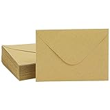 Juvale 4x6 Kraft Paper Envelopes for Baby Shower, Birthday Party, Wedding Invitations (4.6 x 6.3 in...