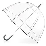 totes Women's Clear Bubble Umbrella – Transparent Dome Coverage – Large Windproof and Rainproof...