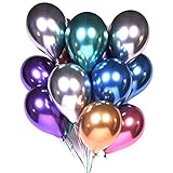 Party Balloons 12inch 50pcs Assorted Color Metallic Latex Balloons Birthday Helium Balloons