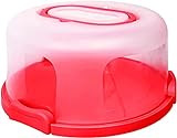 Flixeno Sturdy Round Cake Carrier Holder Up to 10 inch Multi Purpose Stand Cover Five Section...