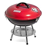 Cuisinart CCG190RB Inch Portable BBQ Charcoal Grill, 14", Red, 14.5" x 14.5" x 15"