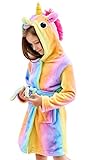 Doctor Unicorn Soft Unicorn Hooded Bathrobe Sleepwear - Unicorn Gifts for Girls (Rainbow,...
