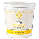 Wilton Creamy White Decorator Icing,Medium Consistency,4 lb. Tub, Cake Decorating Supplies