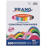 Prang (Formerly Art Street) Construction Paper, 10 Assorted Colors, Standard Weight, 9" x 12", 500...