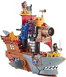 Fisher-Price Imaginext Shark Bite Pirate Ship, Playset with Pirate Figures and Accessories for...