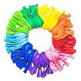 Dusico® Balloons Rainbow Set (100 Pack) 12 Inches, Assorted Bright Colors, Made With Strong...