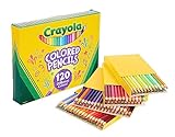 Crayola Colored Pencils Set (120ct), Coloring Book Pencils, Holiday Gifts for Kids, Bulk Colored...