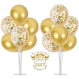 TONIFUL 2 Set Balloon Centerpieces for Table Gold Balloons Stand Kit for 2023 Graduation Party...